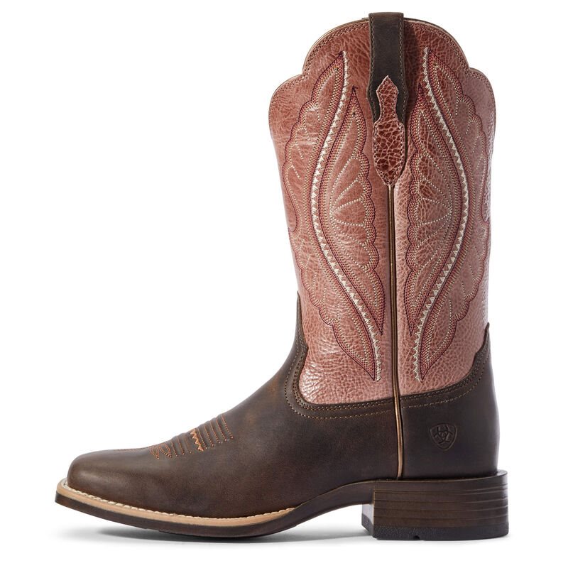 Ariat PrimeTime - Western Laarzen Chocola / Roze Dames - 37222-111